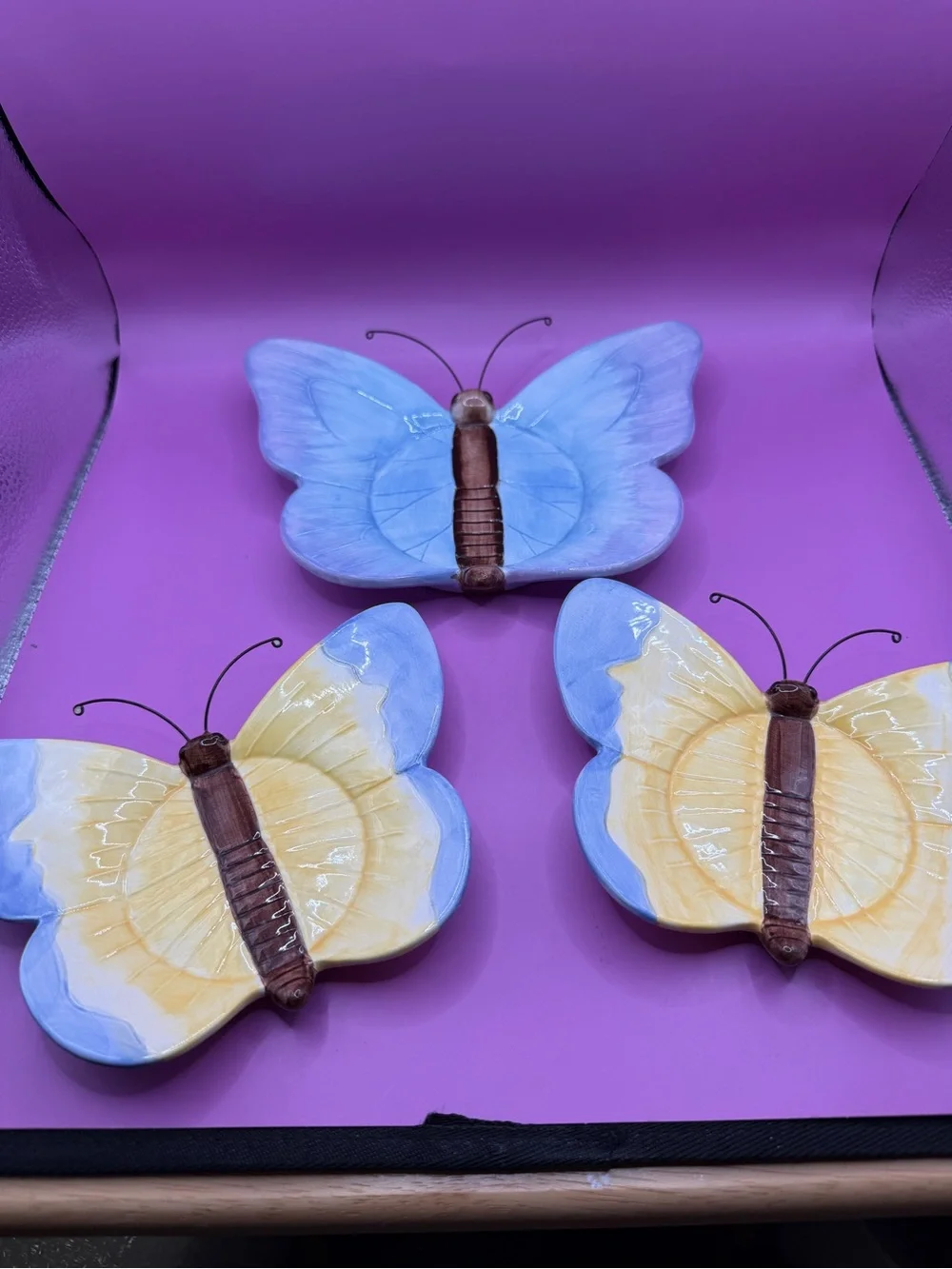 Set of 3 Butterfly Plates